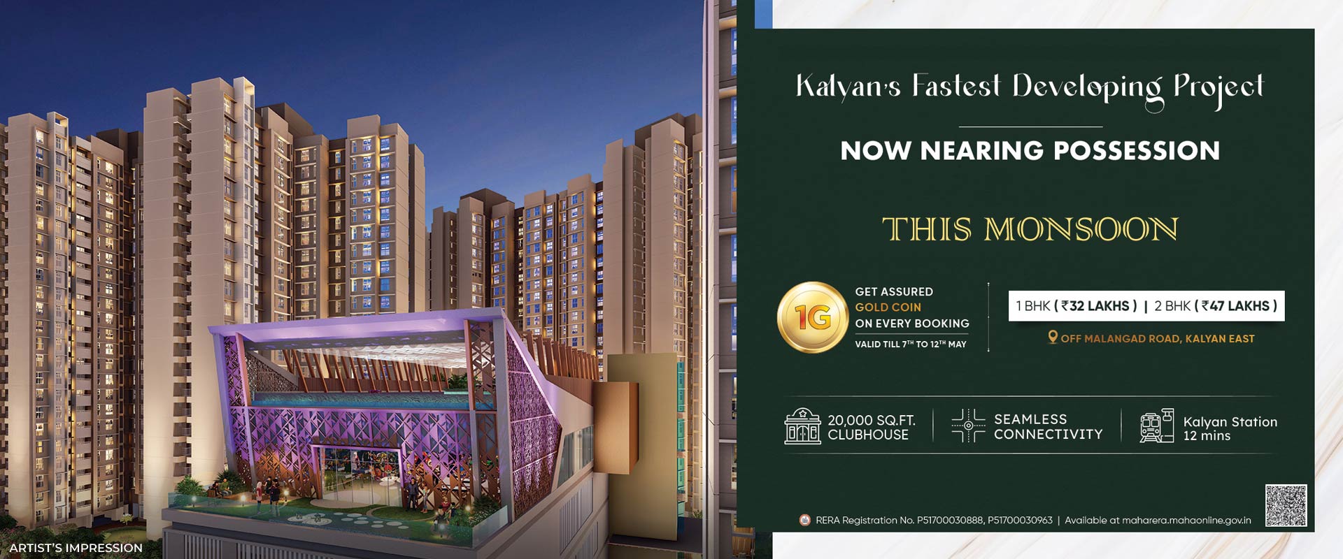1 BHK Ready Flat in Kalyan East – Luxury Living with Top Amenities at Kohinoor Eden!